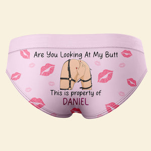 Personalized Gifts For Women Briefs Looking At My Butt - Boxers & Briefs - GoDuckee