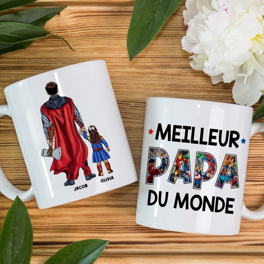 Mug Meilleur Papa du Monde  Cadeau Papa Cadeau Fete Des Peres Mug