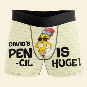 Personalized Gifts For Men Boxers Pencil Is Huge - Boxers & Briefs - GoDuckee