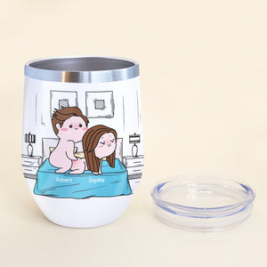 Good For One Back Massage- Gift For Couple-Personalized Wine Tumbler-Funny Couple Wine Tumbler - Coffee Mug - GoDuckee