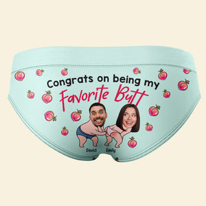 Custom Photo Gifts For Couple Women's Briefs Congrats On - Boxers & Briefs - GoDuckee