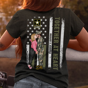 Together At Heart- Personalized Shirt -Couple Gift-Military Couple Shirt- 01naqn151223pa - Shirts - GoDuckee