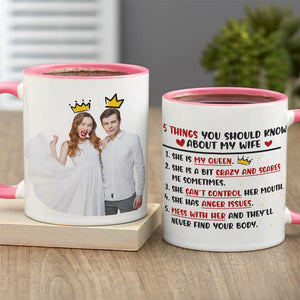 Couple, 5 Things You Should Know About My Wife, Personalized Mug, Valentine Gift, Couple Gift - Coffee Mug - GoDuckee