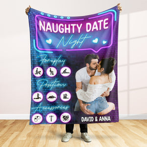 Naughty Date Night, Funny Custom Couple Photo 04TOTN151223 Blanket - Blanket - GoDuckee