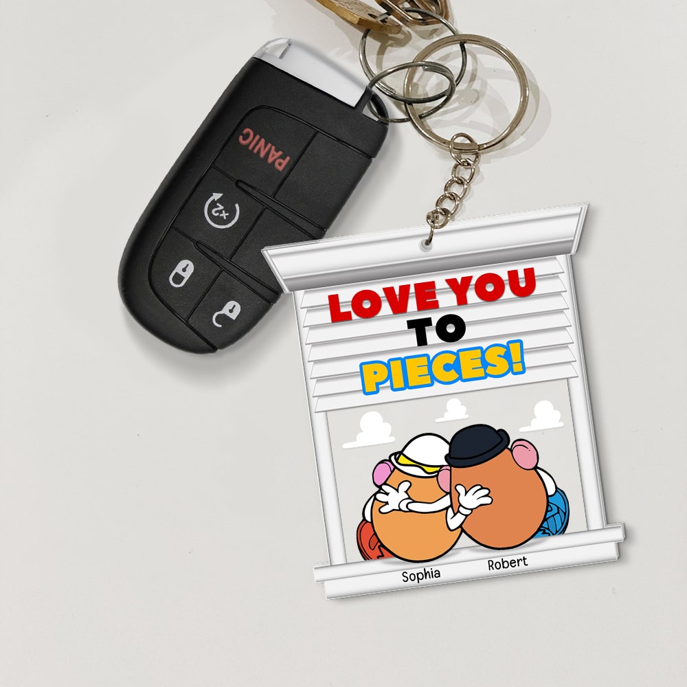 Love You To Pieces, Personalized Keychain, Gift For Couple, 02QHQN290623 - Keychains - GoDuckee