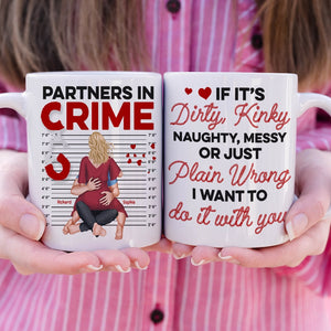Partners In Crime- Personalized Coffee Mug - Gift For Valentine's Day- Couple Coffee Mug - Coffee Mug - GoDuckee
