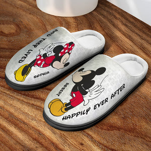 Couple, And They Lived Happily Ever After, Personalized Home Slippers, Christmas Gifts For Couple, 02QHQN191023 - Shoes - GoDuckee