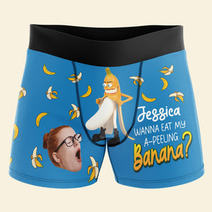 Custom Photo Gifts For Husband Boxers My A-Peeling Banana - Boxers & Briefs - GoDuckee