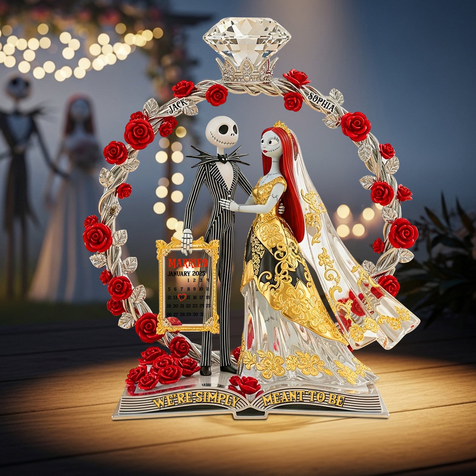 Personalized Anniversary Gifts For Nightmare Couple Acrylic Plaque 01tgtn230625 - Shaped Plaques - GoDuckee