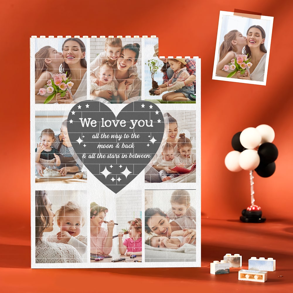Custom Photo Gifts For Mom Blocks Puzzle We Love You - Building Blocks - GoDuckee