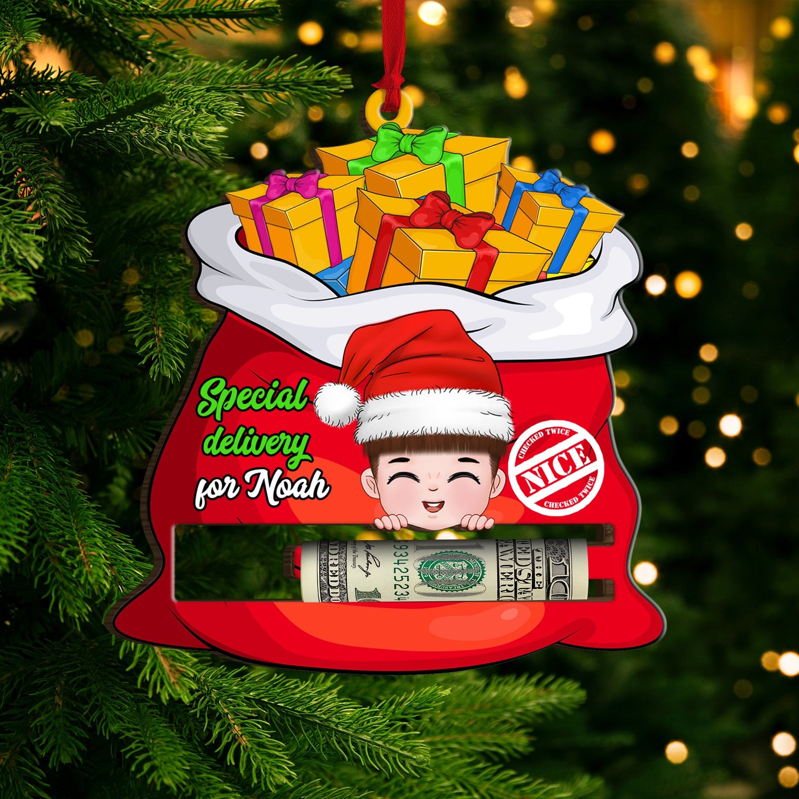 Kids, Special Delivery, Personalized Ornament, Christmas Gift For Kids - Ornament - GoDuckee