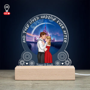 Couple, And They Lived Happily Ever After, Personalized Led Light, Couple Gifts, 03PGQN010823TM - Led Night Light - GoDuckee