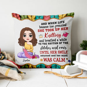 Personalized Gifts For Knitting Girl Pillow 04natn010824hh - Pillow - GoDuckee