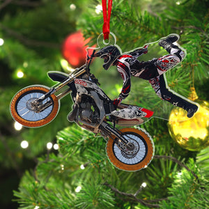 Motocross-Custom Photo Acrylic Ornament-Gift For Motocross Lover- Christmas Gift - Ornament - GoDuckee