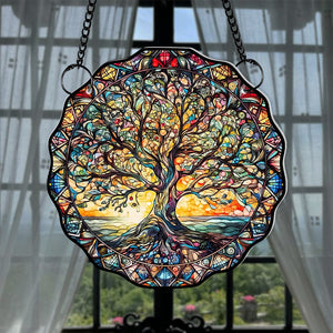 Tree Of Life Suncatcher Ornament 13actn280824 - Ornament - GoDuckee