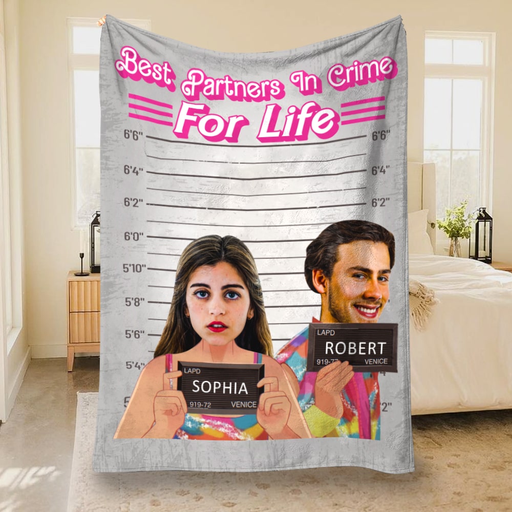 Best Partners In Crime For Life, Personalized Blanket, Gifts For Couples, Valentine Gifts, 02QHPO271123 - Blanket - GoDuckee