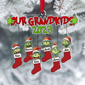 Funny Family On Xmas Socks, Personalized 01OHPU01123 Ornament - Ornament - GoDuckee