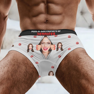 Custom Photo Boxer Briefs For Couples- Funny Couple Boxer - Boxer Briefs - GoDuckee