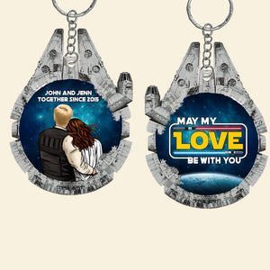 May My Love Be With You - Personalized Couple Keychain Gift - Gift For Him - Gift For Her - Anniversary Gift Idea PW-KCH-01qhqn290623hh - Keychains - GoDuckee