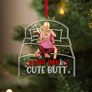 I Love You, Personalized Couple Ornament, Christmas Gifts For Couple - Ornament - GoDuckee
