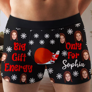 Custom Photo Gifts For Men , Big Gift Energy Funny Men's Boxers 04todc140824 - Boxer Briefs - GoDuckee