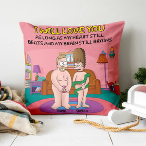 Personalized Gifts For Couple Pillow 01natn080724hg Funny Couple Standing - Pillow - GoDuckee