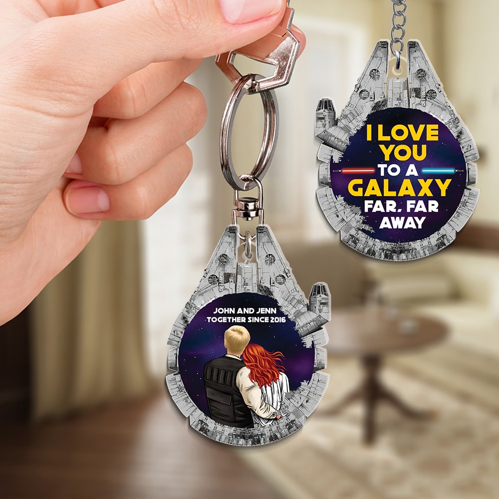 I Love You- Personalized Keychain PW-KCH-Gift For Galaxy Couple- 07qhqn151223hh - Keychains - GoDuckee