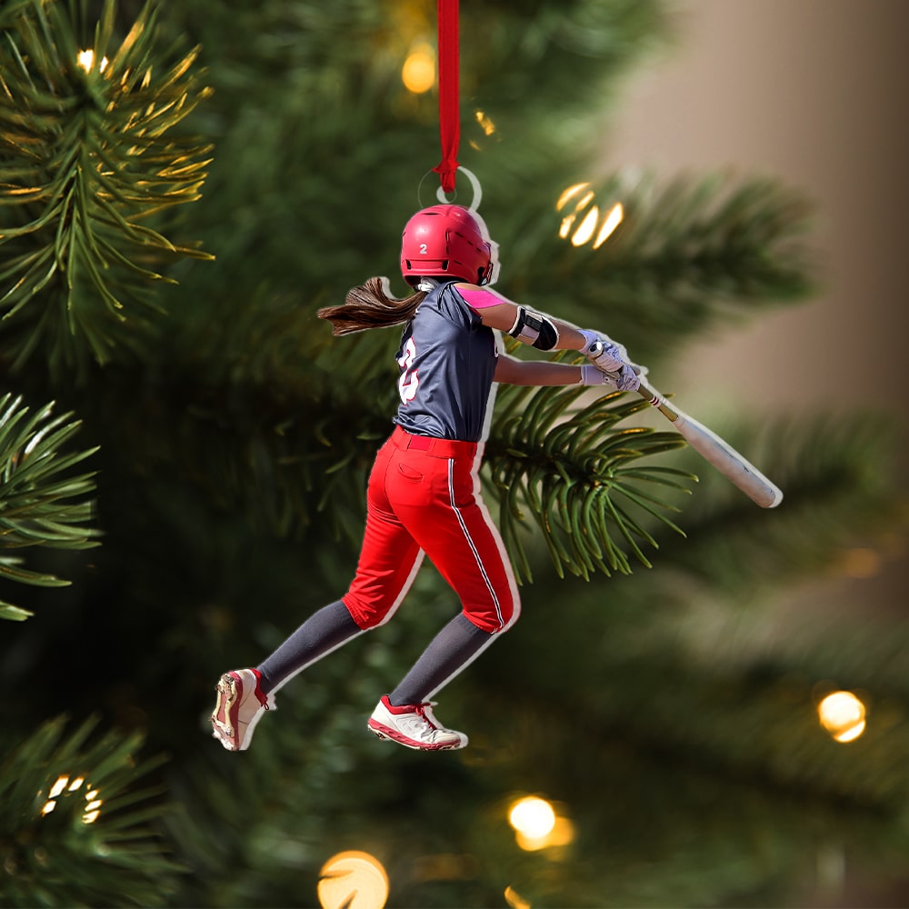 Personalized Custom Photo Ornament, Christmas Gift For Baseball Lovers - Ornament - GoDuckee
