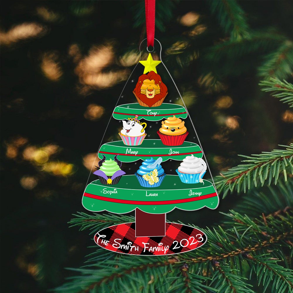 Family, Personalized Cupcake Family Ornament, Christmas Gifts For Family, 01HTPO231023 - Ornament - GoDuckee