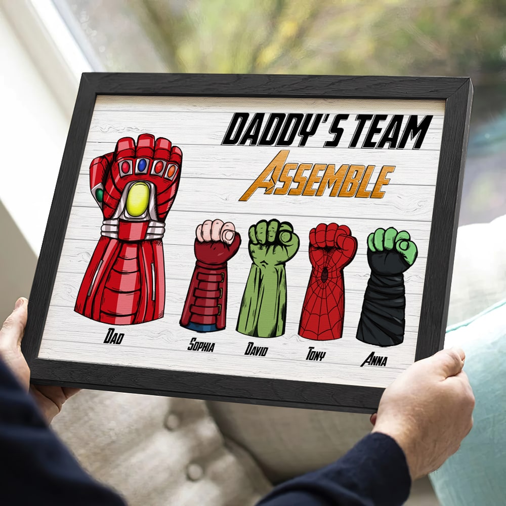 Daddy's Team, Personalized Canvas Print, Gift For Dad, 02NAPO181223HA - Poster & Canvas - GoDuckee