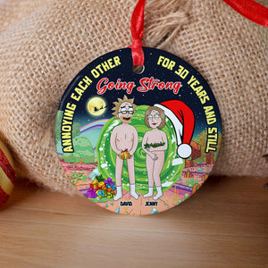 Personalized Gifts For Couple Ornament 04xqtn150724hg Christmas Old Couple Anniversary - Ornament - GoDuckee