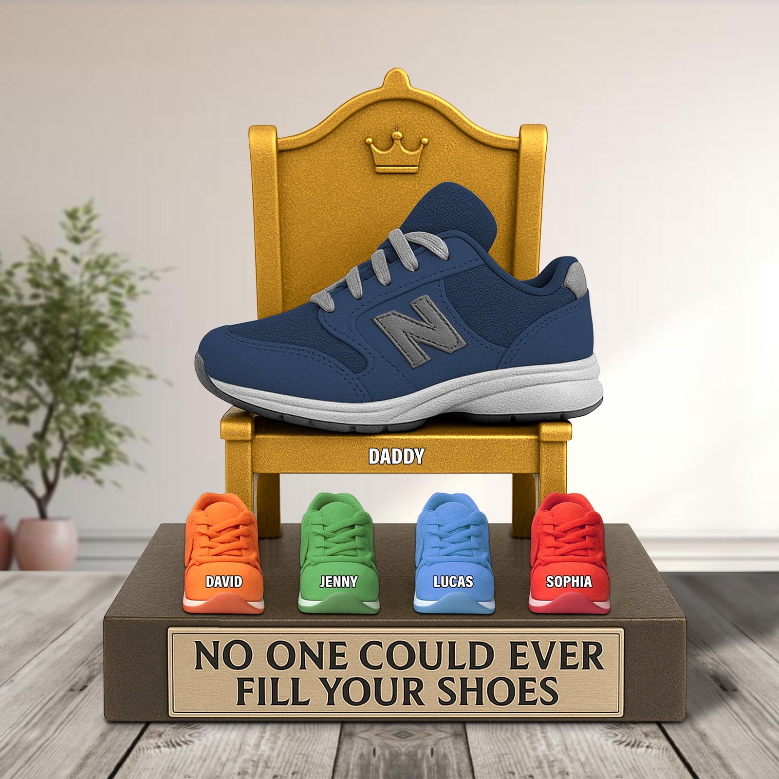 Sneaker Dad Plaque - Personalized Gifts For Dad 02natn060525 - Shaped Plaques - GoDuckee