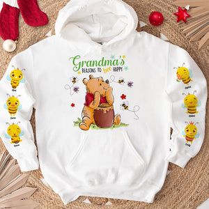 Grandma's Reasons To Bee Happy-Personalized Shirt 3DAP-04naqn270923 - AOP Products - GoDuckee