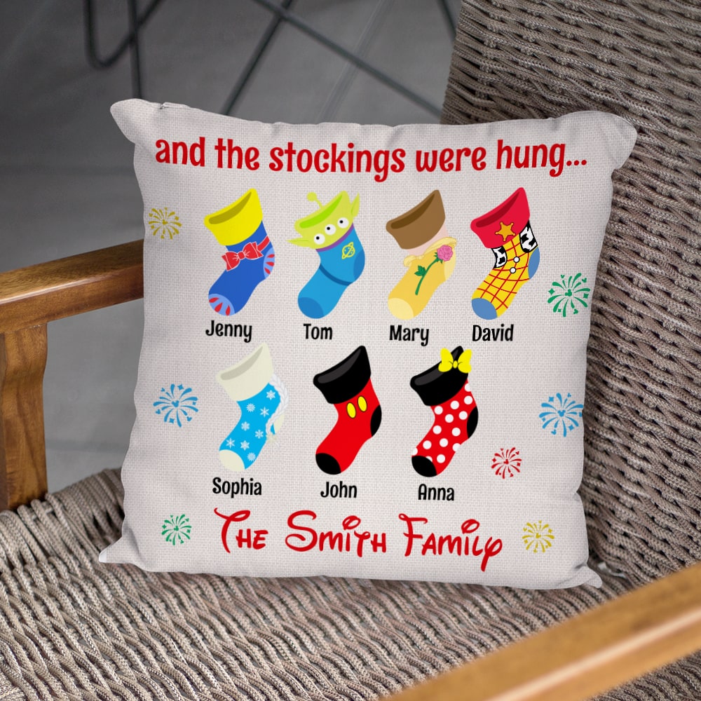 And The Stockings Were Hung... Personalized CC-02NATN231023 Square Pillow - Pillow - GoDuckee