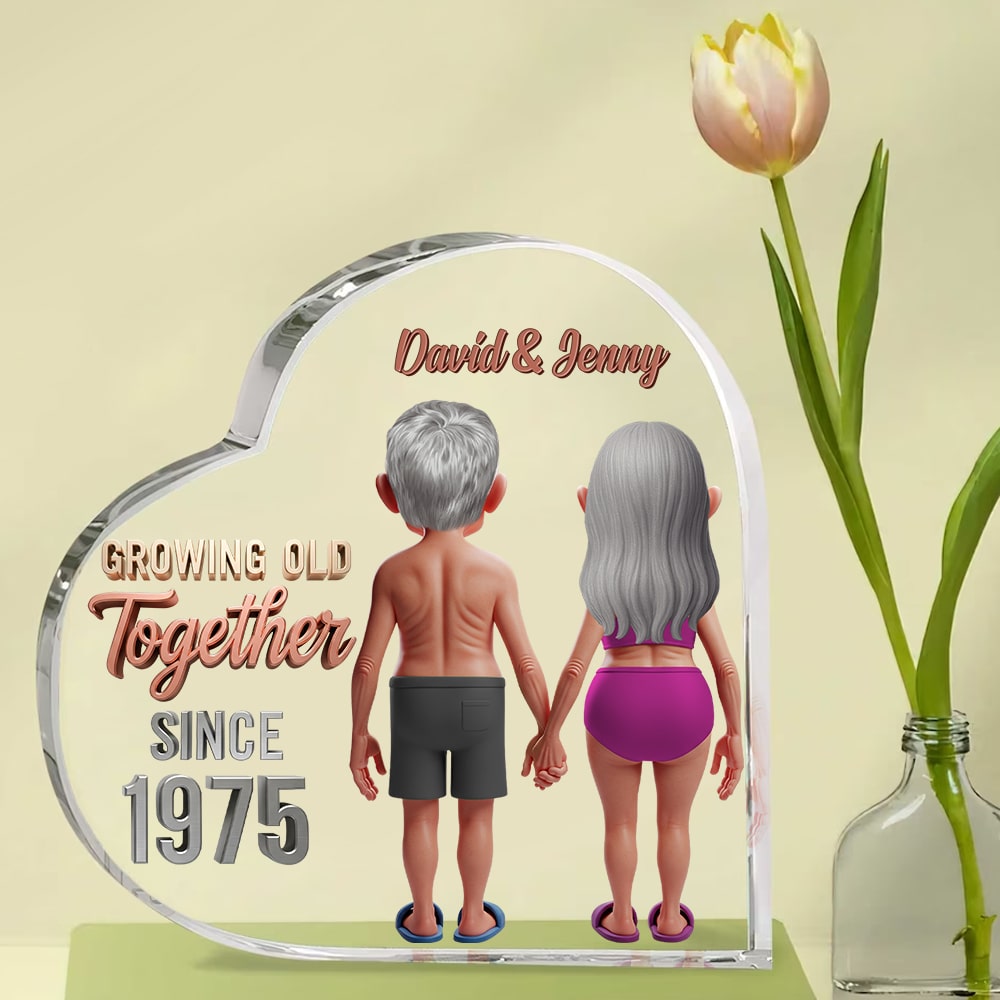 Personalized Funny Gifts For Old Couple Heart Plaque 03ohtn090725 - Shaped Plaques - GoDuckee