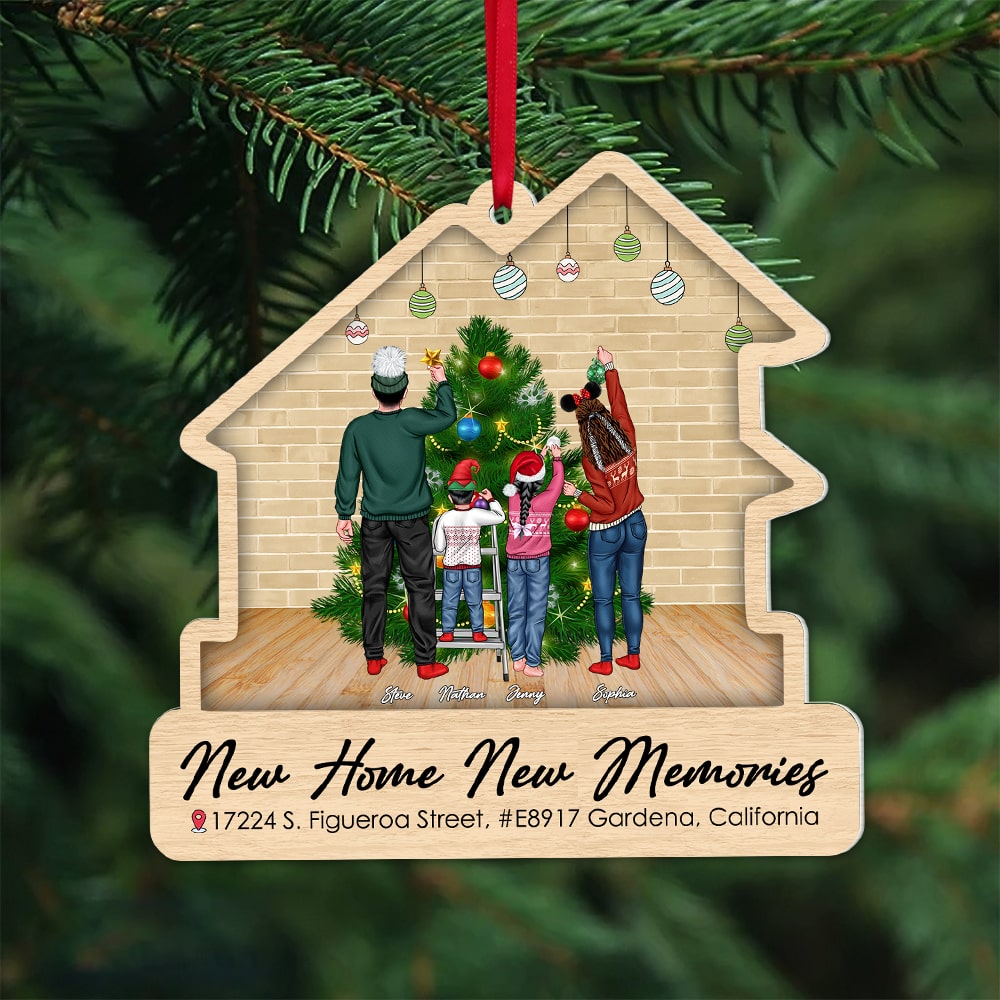 The Family, New Home New Memories, Personalized Ornament, Christmas Gifts For Couple - Ornament - GoDuckee