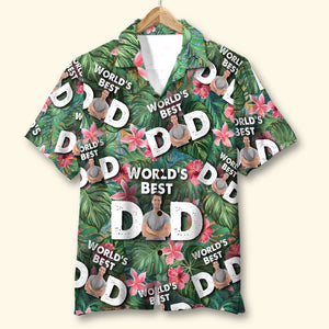 World's Best Dad, Custom Dad Photo Hawaiian Shirt, Gift For Dad - Hawaiian Shirts - GoDuckee