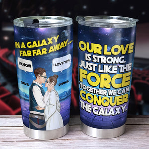 Couple, Our Love Is Strong, Personalized Tumbler, Valentine Gift, Couple Gift, 01HTPO211223TM - Tumbler Cup - GoDuckee