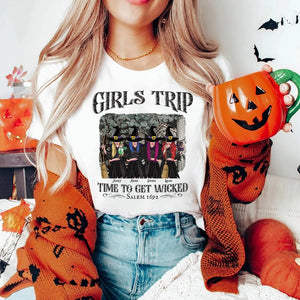 Friends, Girls Trip Time To Get Wicked, Personalized Shirt, Halloween Gifts For Friends - Shirts - GoDuckee