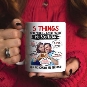 Couple, 5 Things, My Girlfriend, Custom Photo Coffee Mug, Valentine Gift, Couple Gift - Coffee Mug - GoDuckee
