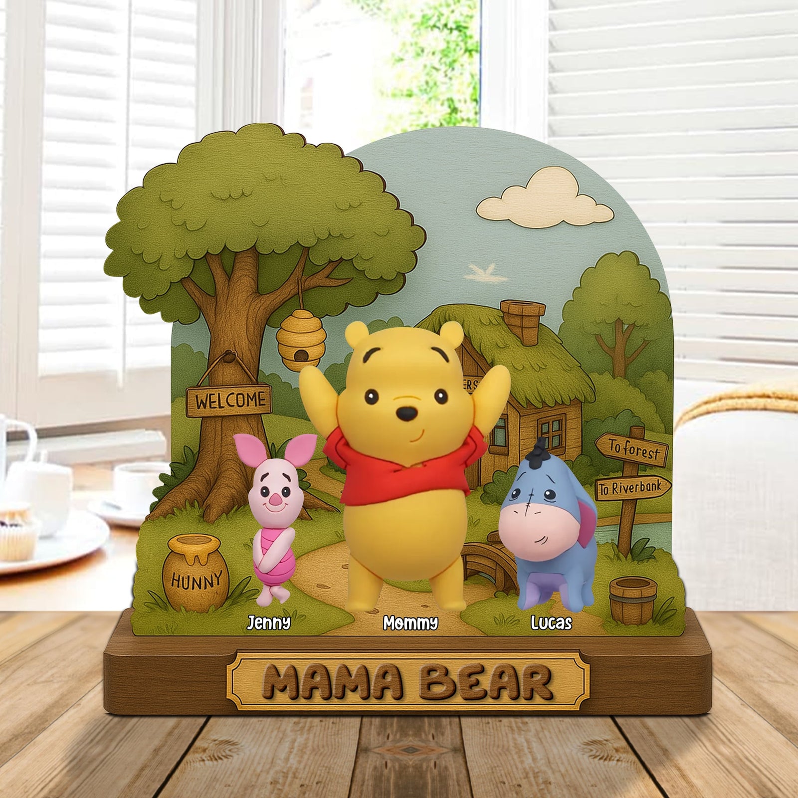 Personalized Gifts For Mom Plaque Mama Bear 05natn150425 - Shaped Plaques - GoDuckee