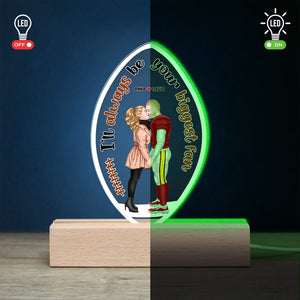 I'll Always Be Your Biggest Fan, Personalized Led Light, Couple Gifts, Valentine Gifts - Led Night Light - GoDuckee