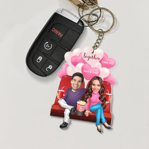 Personalized Gifts For Couple Keychain Together - Keychains - GoDuckee