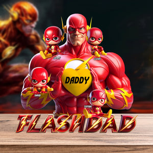 Red Hero Dad Plaque - Personalized Gifts For Dad 04ohtn170525 - Shaped Plaques - GoDuckee