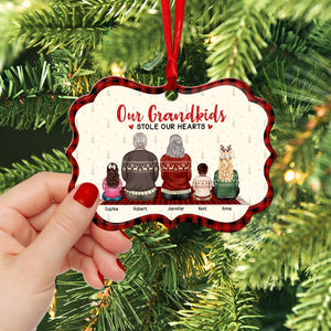 Our Grandkids Stole Our Hearts-Personalized Medallion Acrylic Ornament- PW 05htqn220923tm - Ornament - GoDuckee