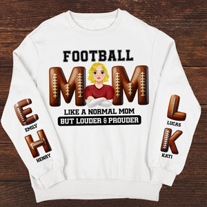Personalized Gifts For American Football-loving Mom Shirt 04xqtn180225hg Football Mom - Like A Normal Mom But Louder And Prouder - AOP Products - GoDuckee