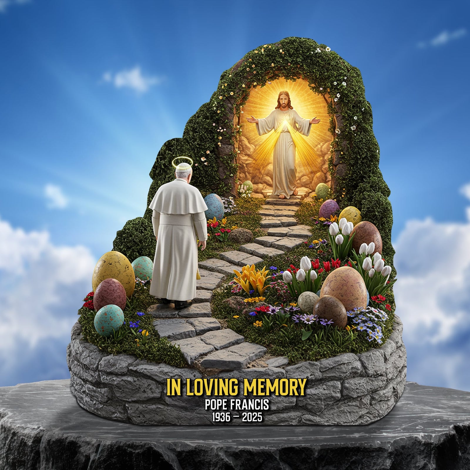 In Loving Memory Of Pope Francis Acrylic Plaque 04qhtn210425 - Shaped Plaques - GoDuckee