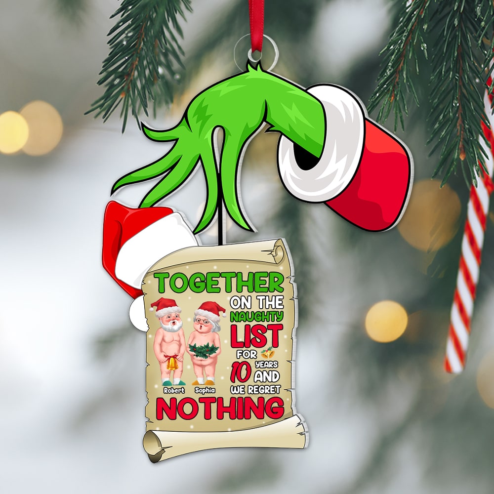 Couple, We Regret Nothing, Personalized Ornament, Christmas Gifts For Couple, 06OHPO161023DA - Ornament - GoDuckee