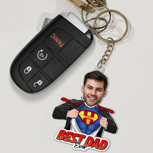 Custom Photo Gifts For Dad Keychain Best Dad Ever 03NATN160124TM - Keychains - GoDuckee