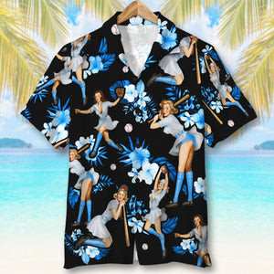 Pinup Girls Baseball Hawaiian Shirt 03OHTN170723 - Hawaiian Shirts - GoDuckee